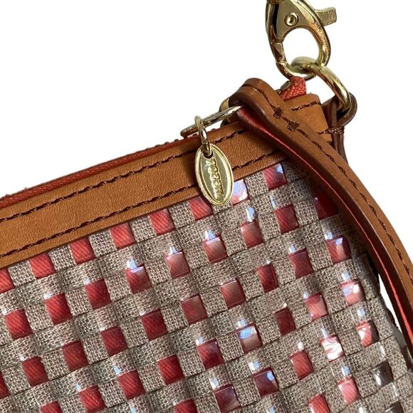 Fossil Crossbody Tan and Coral Purse - Picture 8 of 8